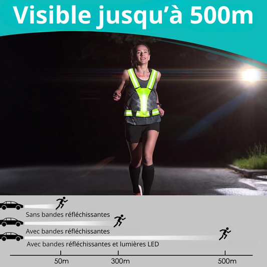 Gilet LED réfléchissant